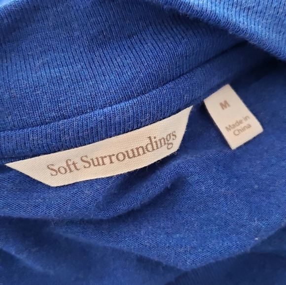 Soft surroundings Aprina Tunic size Medium color blue - Picture 8 of 9